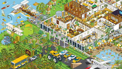 NCEL Winners Club: Find The Hidden Scratch-offs Game adobe illustrator advertising architecture buildings detail game gaming graphic graphic art graphic design illustration illustrator isometric pixel art search and find vector wheres waldo wheres wally