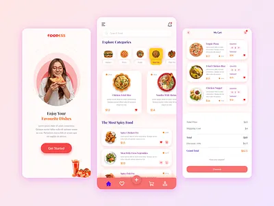 Restaurant App UI Design app app for restaurant app ui design app ui ux best app design brandign creative app deisign design ecommerce app figma app design food food app food delivery app professional app design restaurant app restaurant app design ui design ui ux design unique app design