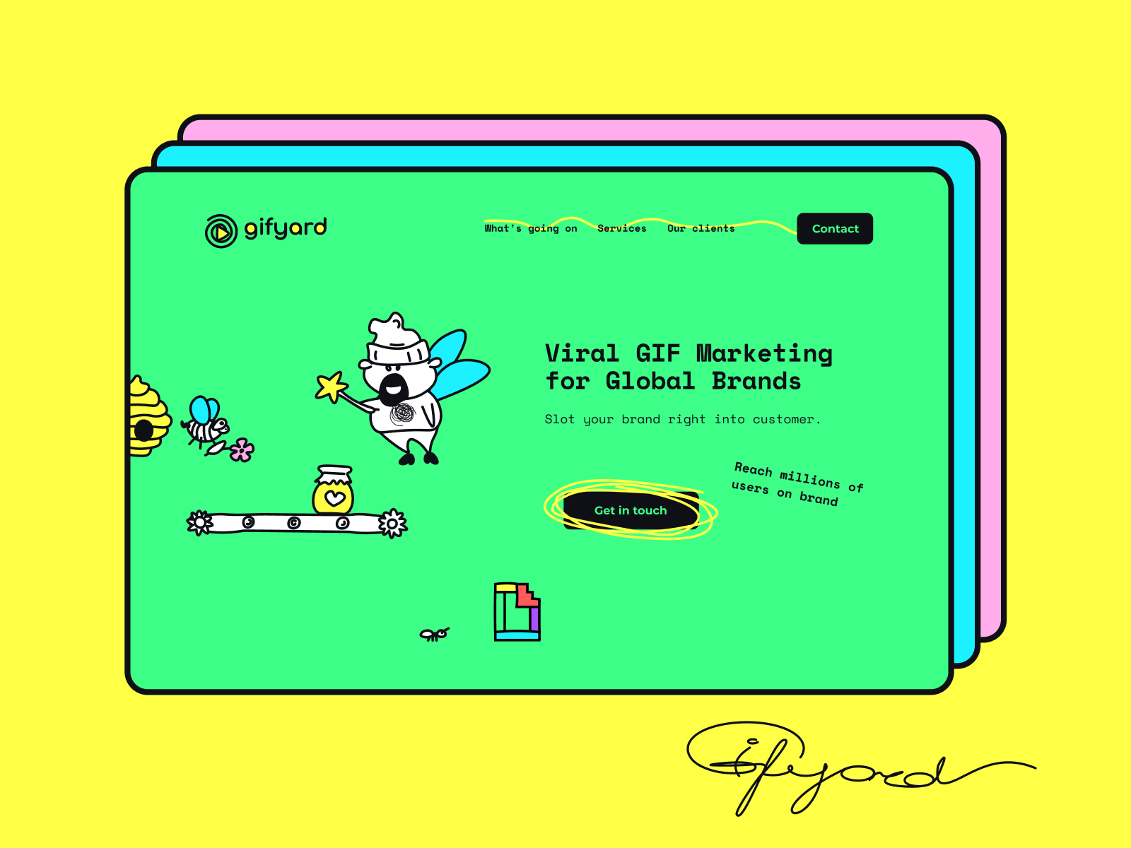 Gifyard Design branding ccl clever code lab design graphic design illustration logo ui vector webdesign