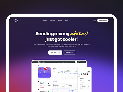 Fintech app landing page clean clean design creative design fintech landing page ui website design