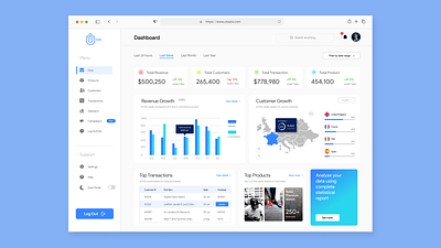 Utopia Sales Dashboard design modern web design ui ux design website design