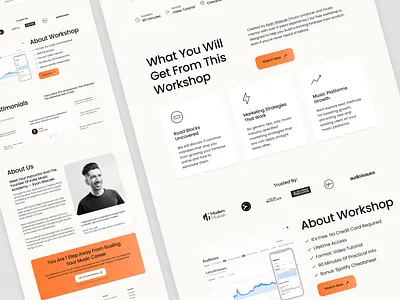Landing Page Redesign for Indie Music Academy landing page marketing music marketing redesign ux design ux laws webdesign webdesigner
