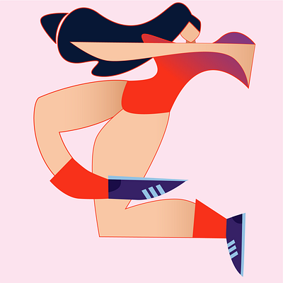 Sports Girl design graphic design illustration vector