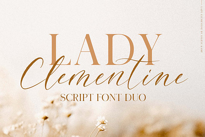 Lady Clementine script font & serif calligraphy display font fonts handwriting script serif typeface wedding