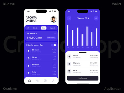 Crypto Wallet Mobile App app appdesign banking crypto crypto app cryptoapp cryptocurrency cryptowallet ethereum exchange fintech mobile app mobile ui nft onboarding uidesign wallet wallet app webdesign website