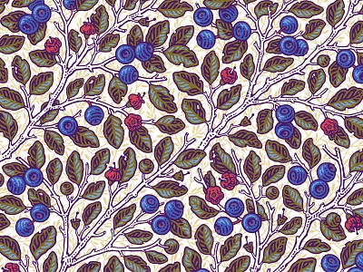 Blueberry pattern blueberry engraving etching label morris pattern pen and ink vector engraving woodcut