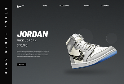 Nike Jordan Banner animation banner branding graphic design motion graphics nikebanner ui