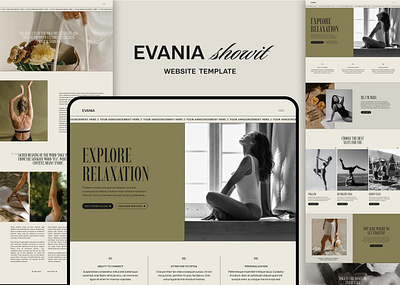 Evania | Showit Website Template aestheticdesign minimalist showittemplates template templateforyoga uxui web design