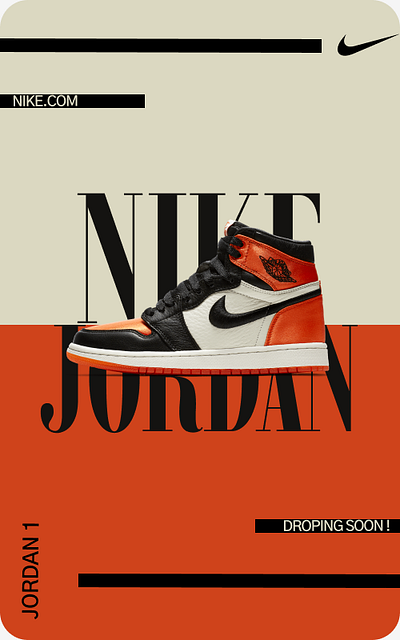 Nike Jordan 1 advertisement branding figma icon landing logo mobile nike shoes ui