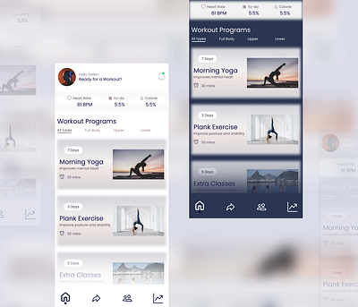 Yoga Mobile App app figma ui webdesign