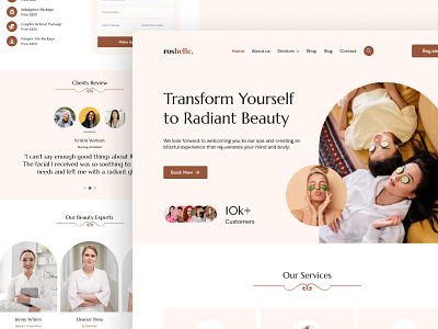 Spa and Wellness Landing Page beauty design figma landing page salon spa spa and wellness ui uiux user interface web design wellness