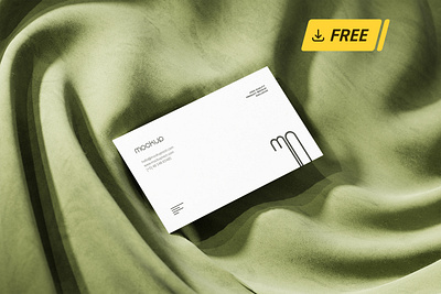 Free Business Card On Fabric Mockup business card cloth composition design fabric free free design free mockup free mockups free psd freebie graphic mock up mock ups mockup mockups presentation psd