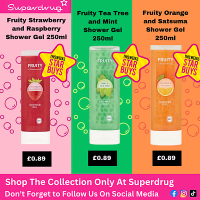 Superdrug Starbuys Shower Gel Design graphic design illustration logo photoshop