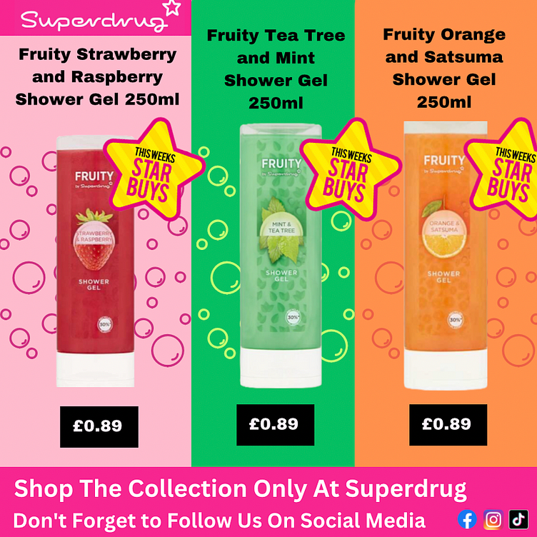 Superdrug Starbuys Shower Gel Design by Jasmine Weir on Dribbble