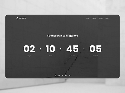 Countdown Timer branding building concept countdown countdown timer design graphic design landing landing page loading logo minimal rock stone timer ui uiux ux website