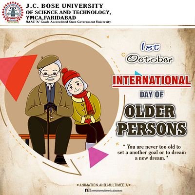 International Older Person day Poster design branding events graphic design