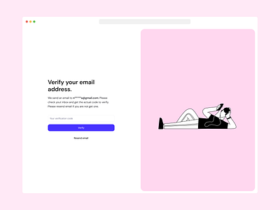 Verify Email - Digital product marketplace app dark design flat minimal ui