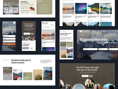 FjordFare - Main page agency booking design explore main page minimal travel trip ui ui design ux web design web site