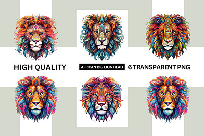 African big lion head african big branding design editable graphic design head illustration lion logo minimal modern simple