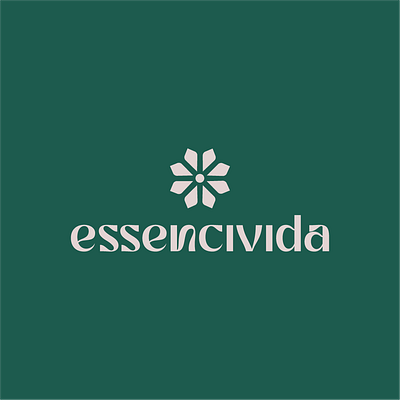 Essencivida aesthetic branding design flower icone identidadevisual logo marca minimalist nature