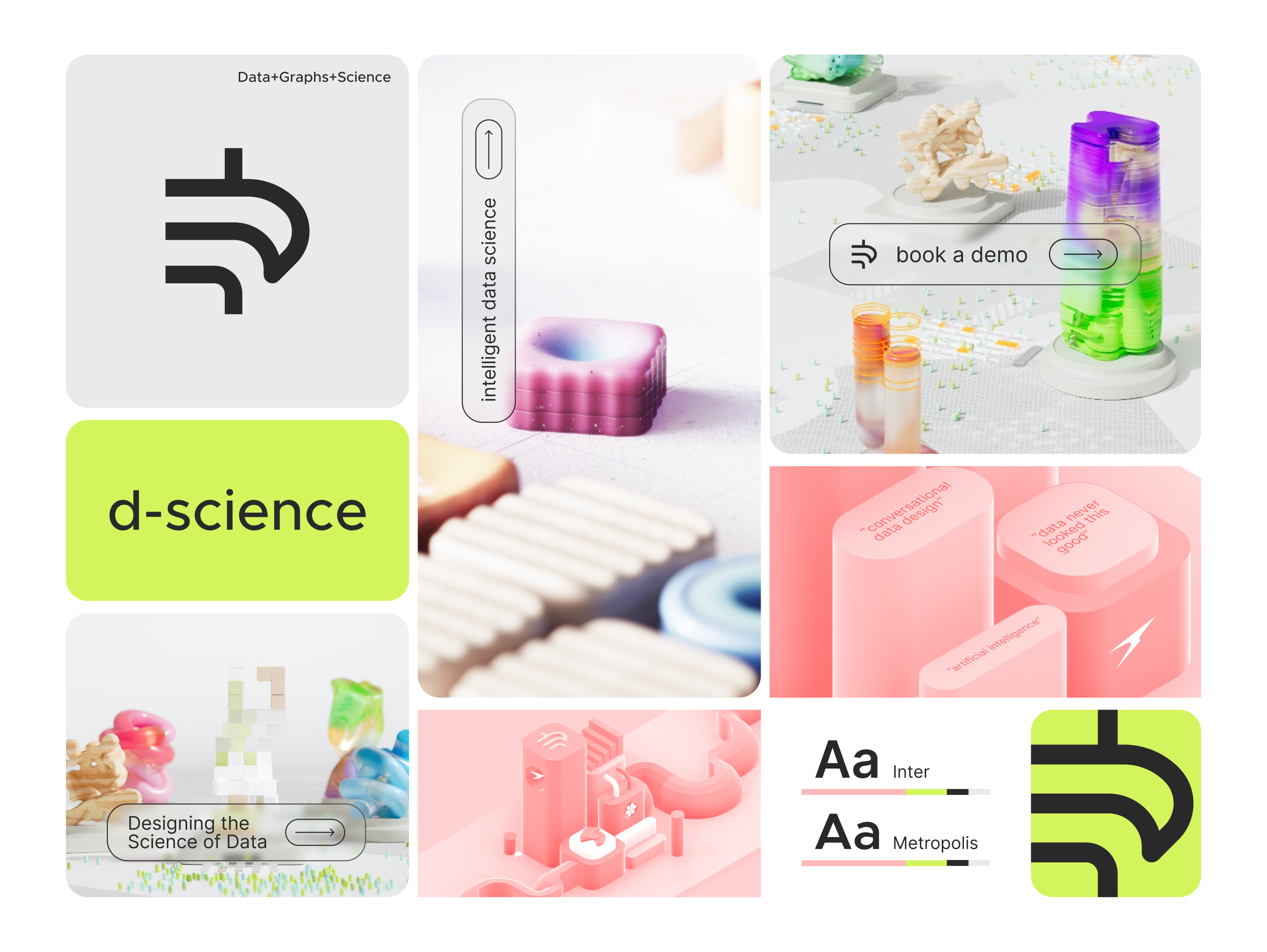 D-Science - Bridging Design and Data Science 📈 🧪 3d agency animation best branding data science design designagency graphic design illustration inspiration isometric kuwait logo luxury science the rlvnt studios ui user interface ux