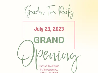 Horizon Tea House Garden Party Promo (VIDEO) branding graphic design motion graphics video