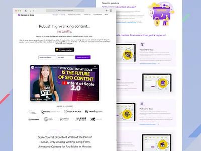 Content at Scale branding design illustration logo thrive themes typography ui web design web development wordpress