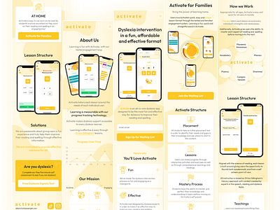 Activate app branding dyslexia figma graphic design ui design ux ui web