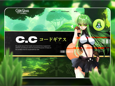 C.C anime design illustration new ui ux web