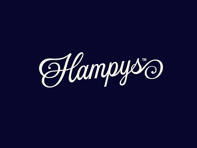 Hampys authentic branding calligraphy classy custom flow hampston hampys identity illustration lettering logo newyork premium retro script sophisticated type unique wear