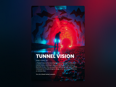 Tunnel Vision branding product design ui ux web design