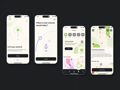 UI/UX for Mental Health App | Part 1 app app design app ui design health healthcare ios meditation mental mental health minimal mobile app nature product test therapy ui uiux ux