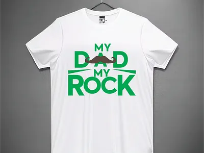 My Dad My Rock Typography T-shirt Design design graphic design illustration logo typography vector web design