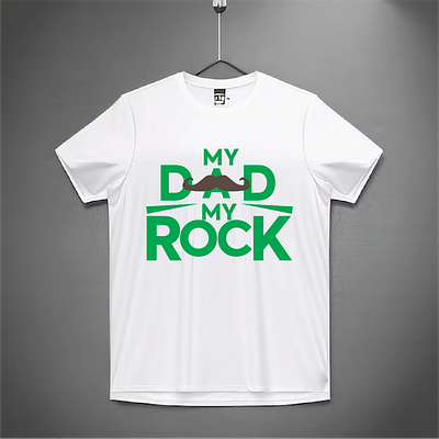 My Dad My Rock Typography T-shirt Design design graphic design illustration logo typography vector web design