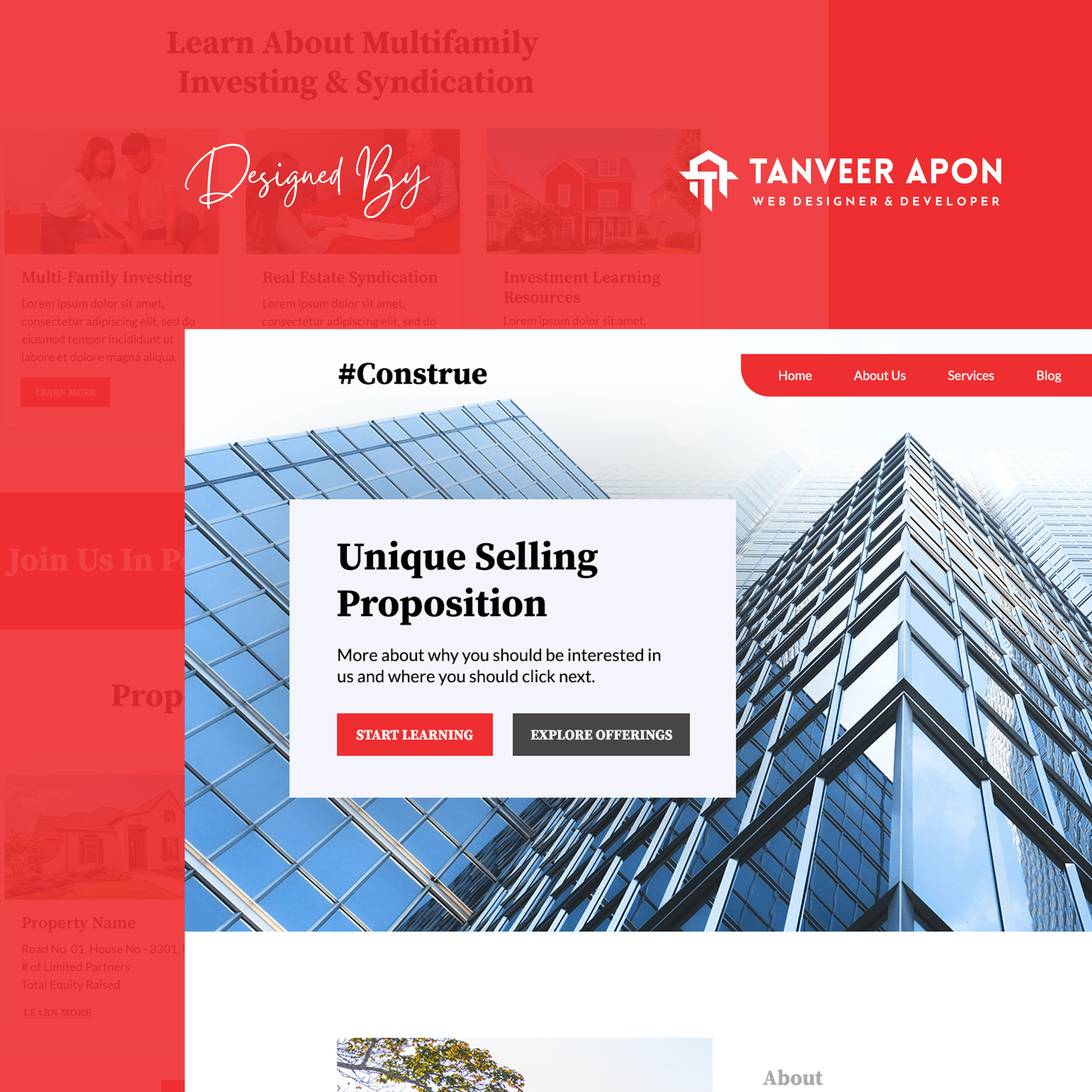 Construction Company Website Design company construction design landing page design ui ux web design web page design