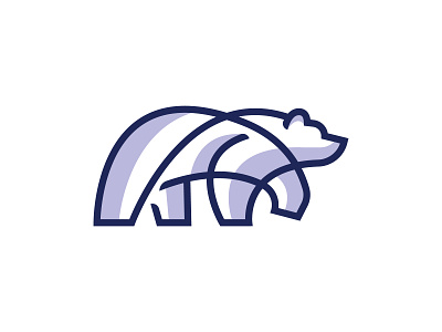 Line Art Bear Logo animal logo app bear logo branding icon line art line bear logo polar vector wild