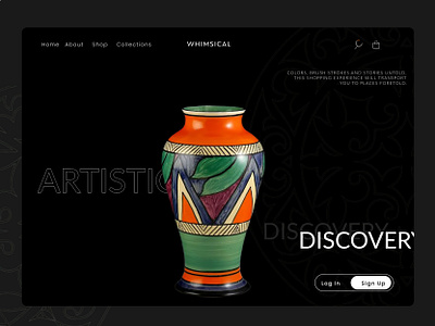 Pottery website ui concept branding e commerce ui uiuxdesign web site design