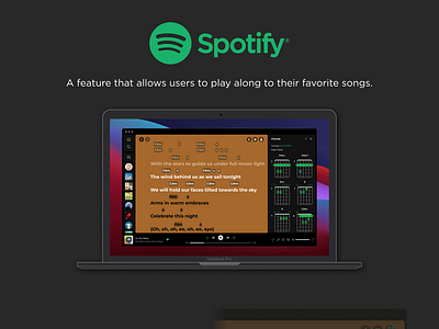 Spotify Feature - Chords chords feature guitar music product feature spotify tabs ui ux