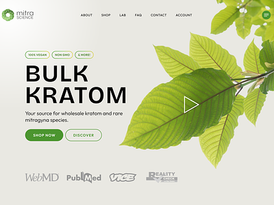 Mitra Science | Web Design flat green herbal minimal minimalist product product design ui ux webdesign