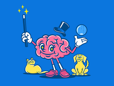 DecisionIQ ai brain cartoon character clinical decisions digital illustration illustration iq machine learning magic pets veterinarian