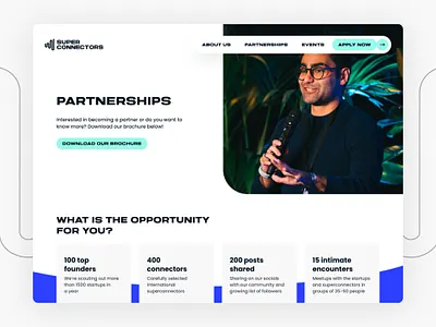 The new website for Superconnectors branding design illustration logo typography ui ux vector website