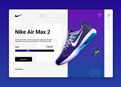 Nike UI design ui ux