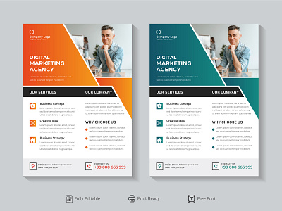 Digital Marketing Agency Flyer Template business flyer design digital marketing digital marketing agency digital marketing agency flyer digital marketing agency poster flyer flyer design tutorial flyer templates