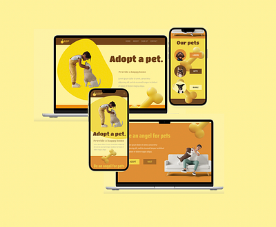 Pet Adoption Center Website UI Design adoption center dogs figma pet store pets ui ui design web design website website design