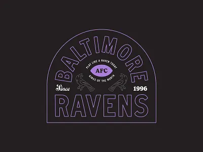 Ravens Badge badge badge design baltimore branding design football graphic design icon illustration logo maryland nfl poster retro sports type vector vintage