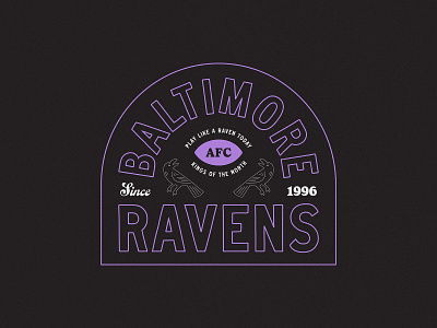 Ravens Badge badge badge design baltimore branding design football graphic design icon illustration logo maryland nfl poster retro sports type vector vintage