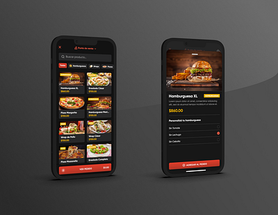 Restaurant POS System - Order Food app dark delivery design food hamburger kanban mobile mode order pizza pos restaurant ui ux