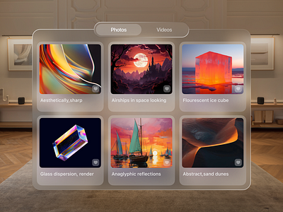 Apple Vision Pro - AI Art App ai ai art apple vison pro clean design ui userınterface ux