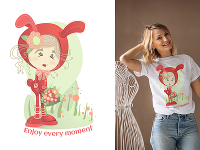 Lilu - Art print for T-shirt art print cute girl design fashion graphic design illustration stylish t shirt trendy vector