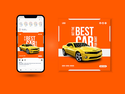 Rent A Car Social Media Banner | Post Design social